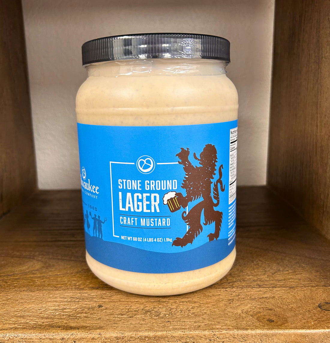 Milwaukee Pretzel Stone Ground Lager Mustard 1/2 Gallon